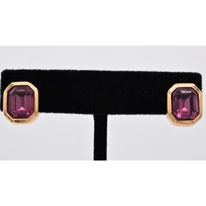 Dior Gold and Purple Earrings